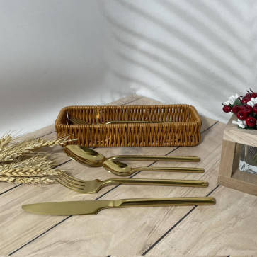 Набір столових приладів 24 предметів Helios BC-85 з нержавіючої сталі золото