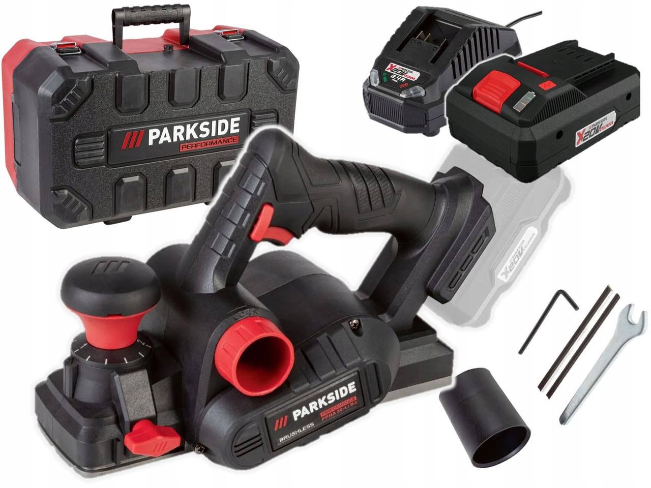 Акумуляторний рубанок PARKSIDE PERFORMANCE PPHA 20-Li B2 4 Ah PERFORMANCE, фото 1