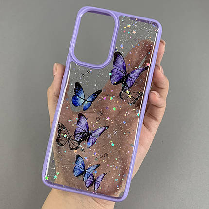 Чохол для Samsung Galaxy A32 4G (A325F) чохол з метеликами із захистом камери на самсунг а32 4г бузковий a0i, фото 1