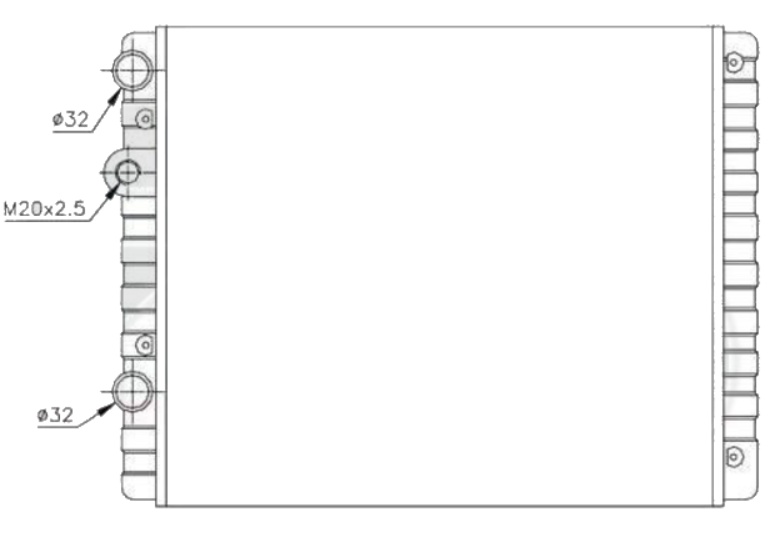 Радіатор охолодження двигуна Volkswagen Polo 3 99-01 Nissens МКПП; 430X377X32; (1.0/1.3/1.4/1.4 TDI/1.6/1.7 SDI), фото 1