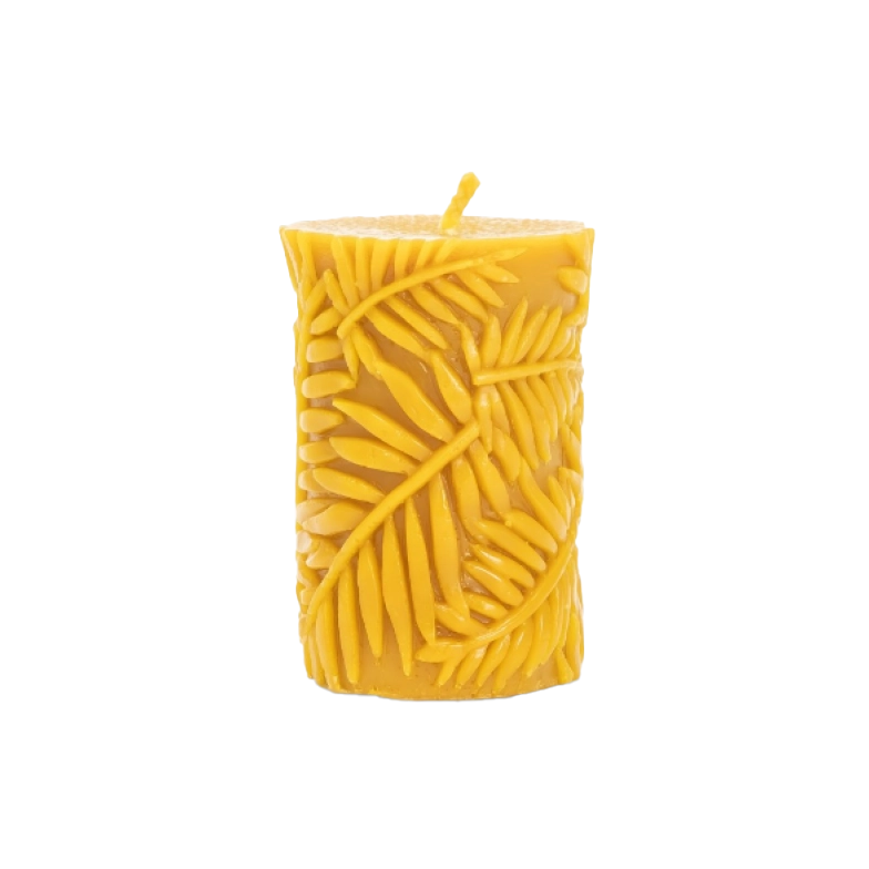 Свічка з воску "Ролик з листям"