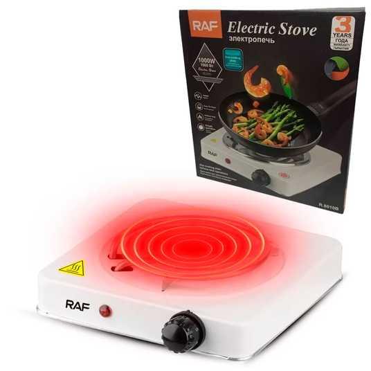Електрична плита RAF-8010B 1000 Вт спіраль, фото 1