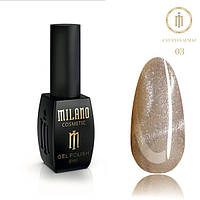 Milano Cosmetic гель-лак Котяче око Cat eyes ALMAZ № 03 для нігтів, 8 мл