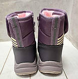 Зимові чоботи дутики для дівчаток Tom.M фіолетові 27-32, фото 2