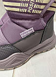 Зимові чоботи дутики для дівчаток Tom.M фіолетові 27-32, фото 4