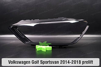 Скло фари VW Volkswagen Golf Sportsvan (2014-2018) дорест ліве