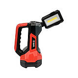 Ліхтар світлодіодний з ручкою 2в1 аккум. Li-Ion 3.7В (8 Ач) 9 режимів (600/1000Lm) зарядний USB-C Yato YT-08548, фото 5