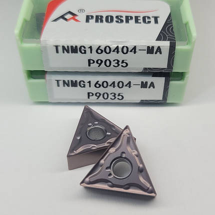 TNMG160404 MA P9035 (сталь, нерж. сталь, чавун) Твердосплавна пластина для токарного різця, фото 1