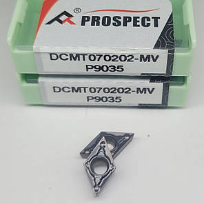 DCMT070202-MV P6205 (сталь+нерж. сталь) Твердосплавна пластина для токарного різця, фото 1