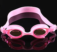 Очки для плавания «Рыбки» (детские, антифог, силиконовая переносица). Цвет розовый.