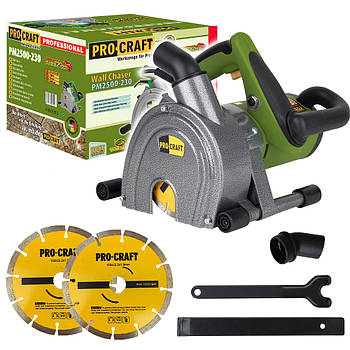 Штроборіз Procraft PM2500-230, 1700 Вт, 5000 об/хв,  диск 150 мм / 22,2 мм