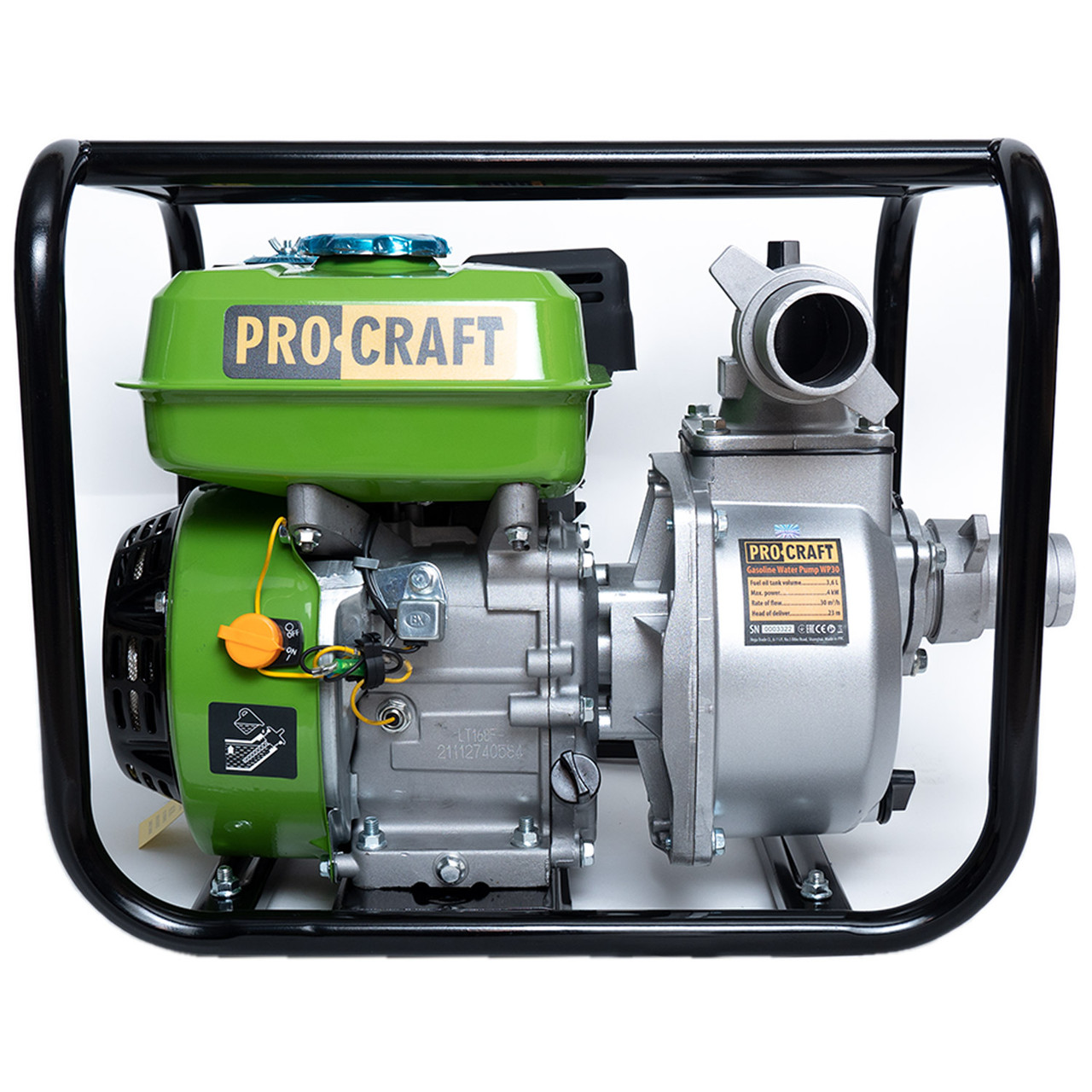 Бензинова мотопомпа Procraft WP30, 4х - тактний OHV, 163 см³, 30 м³/г.