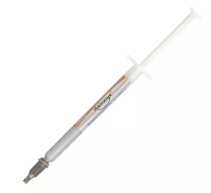 Теплопровідна паста (термопаста) сіра силіконова Halnziye HY-710, шприц – 1г., фото 1