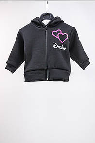 Дитяча курточка для дівчинки трикотаж на хутрі