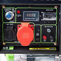 Генератор дизельний Procraft DP65/3, Трифазний, 435 куб.см, 220-240 В, 380-400 В, на 380 В - 6 кВт, на 220 В - 2 кВт., фото 2