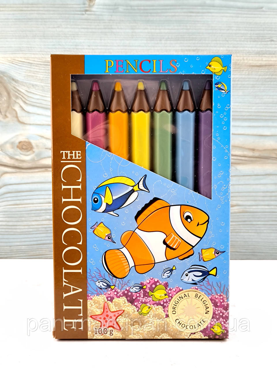 Шоколадні олівці The Cocolate Pencils Belgian milk Chocolate 100 г, фото 1