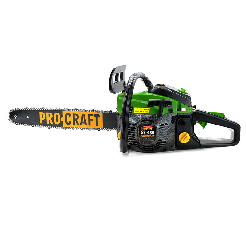 Бензопила Procraft GS450, шини 45 см, двигун двотактний, 8000 об/хв