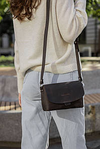 Жіноча сумка Франческа з натуральної шкіри колір Шоколад