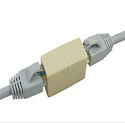 Роз'єм подовжувач мережевого кабелю LAN RJ45 CAT 5E. Подовжувач мережевого кабелю Ethernet.