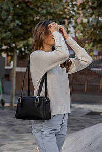 Жіноча сумка Кіото з натуральної шкіри колір Чорний