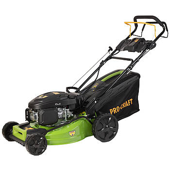 Газонокосарка бензинова Procraft PLM505ES, потужність 4 кВт, ширина скошування 51 см, травозбірник 62 л