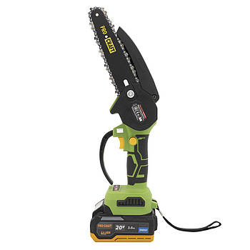 Акумуляторна міні пила Procraft PKA22Li (1 акб) 20 В, 4600 об/хв, шина 6", крок 1/4 '', безщіткова