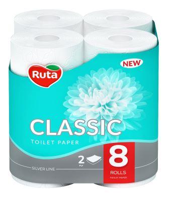 Туалетний папір Ruta Classic 2шар 8шт/уп білий