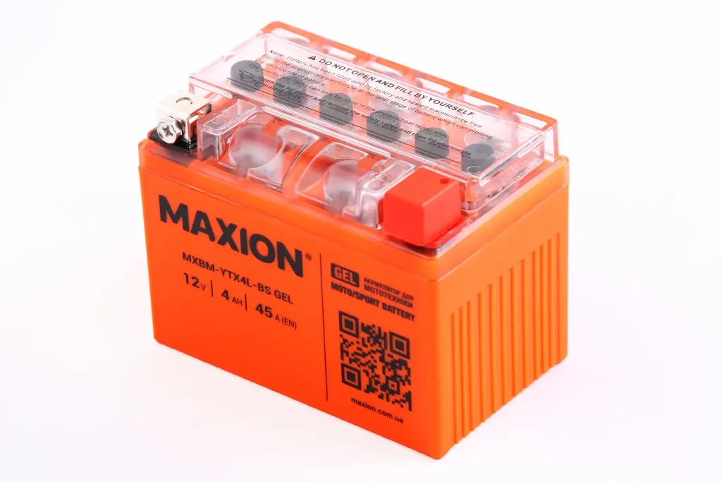 Аккум. батарея Мото 12В 4 Ач Maxion гелевий, фото 1