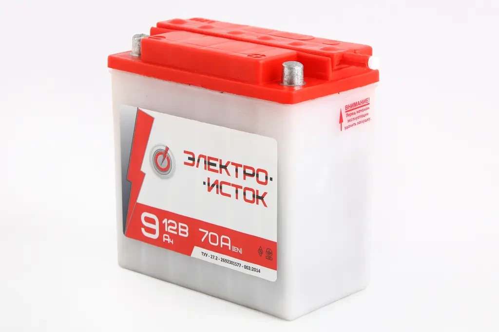 Аккум. батарея Мото 12В 9 Ач під клеми ЕлектроІсток, фото 1