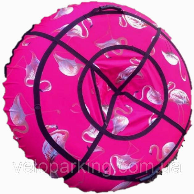 Тюбінг (варушка) 100 см, з камерою для дівчинки, надувні санки дитячі, рожевий, підліткові, плюшка