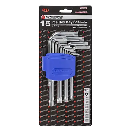 Набір ключів TORX Г-подібних Т6Н, T7H, T8H, T9H, Т10Н, Т15Н, Т20Н, Т25Н, Т27Н, Т30Н, Т40Н, Т45Н, Т50Н, Т55Н, Т, фото 1