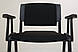 Стілець в офіс зону очікування з підлокітниками для відвідувачів і персоналу Призма чорний А-1 штабельований AMF, фото 6
