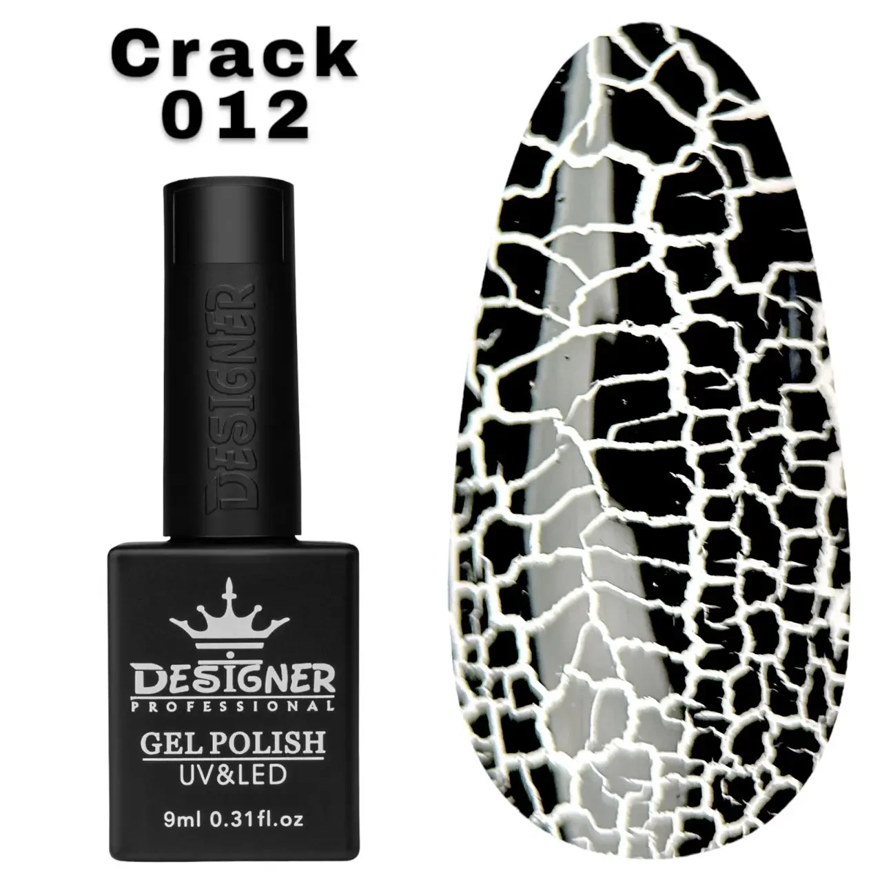 Кракелюр (crack) 0012 чорний дизайнер