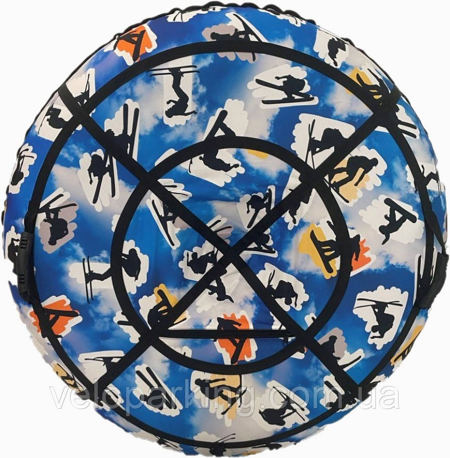 Тюбінг (ваташка) 100 см, з камерою, надувні санки дитячі, плюшка небо космос синій спорт