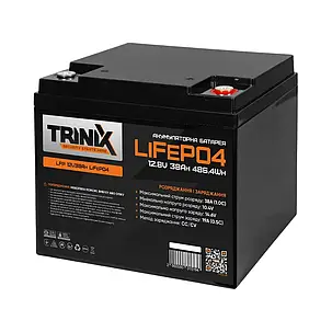 Акумуляторна батарея літій-залізо-фосфатна 12В 38Аг Trinix 12V38Ah LiFePo4 (44-00005), фото 1