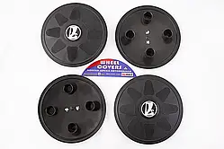 Ковпак колеса Master Speed малий з човном чорний (4 шт.)