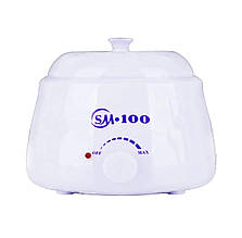 Баночний воскоплав SM-100 для депіляції з терморегулятором – на 500 мл. та 100 Вт. Білий