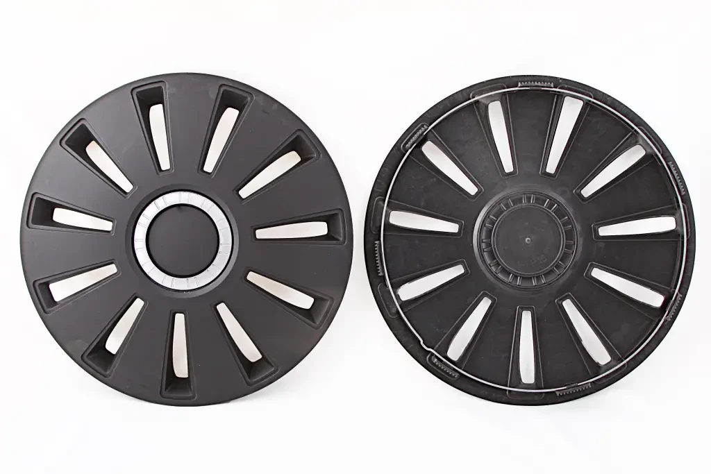 Ковпак колеса 16 Кенгуру Rex чорний з хром. кільцем, фото 1