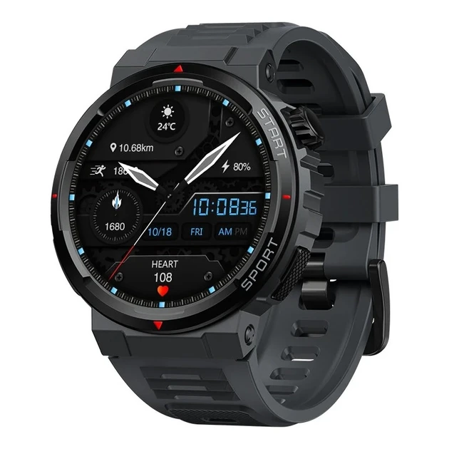 Розумний Смарт-годинник Zeblaze ARES 3 PLUS Black (розмова, тонометр, пульсоксиметр)