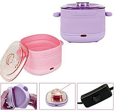 Силіконовий баночний воскоплав YАM-1002A на 100 Вт (400 мл.) – для розігріву воску, складний