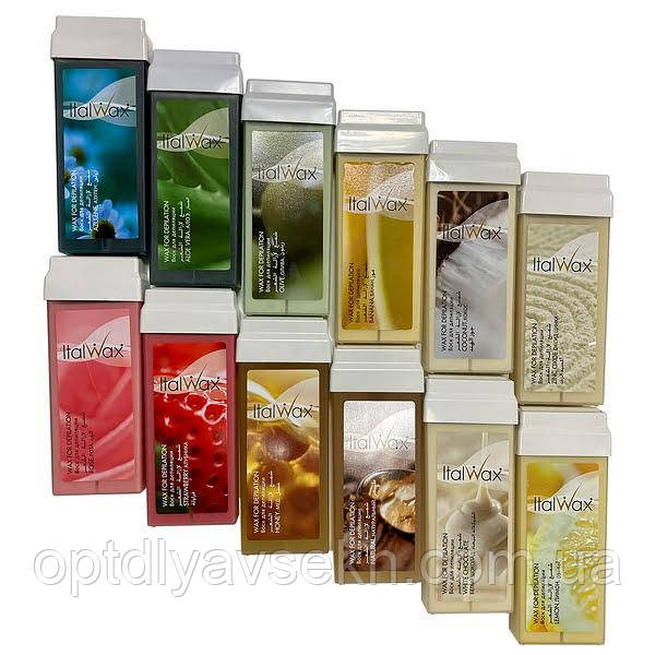 Віск у картриджі (касетний) з роликом ItalWax на 100 г для депіляції