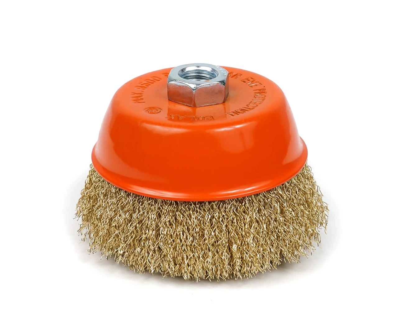 Щітка чашеподібна для УШМ 100 мм рифлений дріт M14, фото 1
