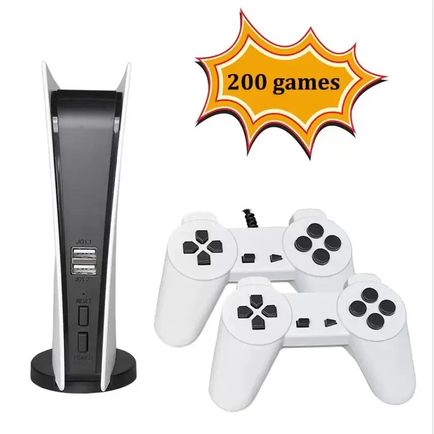 Ігрова консоль ретроприставка для телевізора Dendy Game Station GS5 200 ігор 8 Bit, фото 1