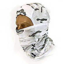 Камуфляжна Балаклава зимовий білий мультикам