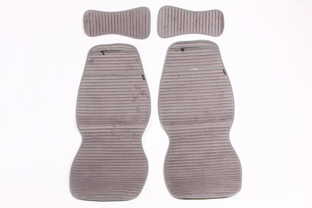 Накидка на сидіння Elegant Napoli передня сіра (2 шт. з підголівниками), фото 1