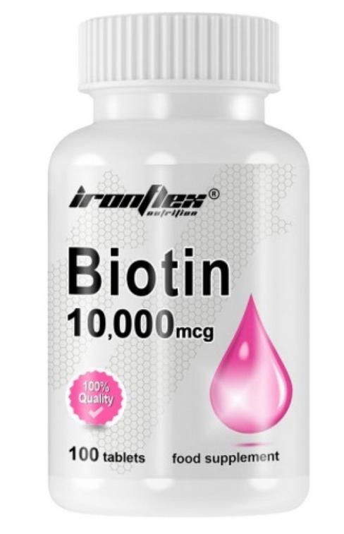 Біотин Ironflex 10 000 mcg 100 таблеток