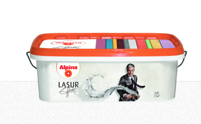 Лазур інтер'єрна акрилова глянцева Alpina "Lasur Effect" Серебро, 2,5 л., фото 1