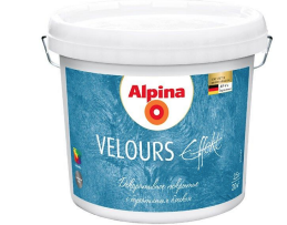 Декоративна інтер'єрна суміш Alpina "Velours Effekt" Срібло 1.25 л., фото 1