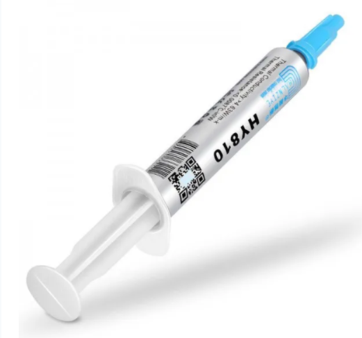 Теплопровідна паста (термопаста) сіра силіконова Halnziye HY-810, шприц – 5г., фото 1