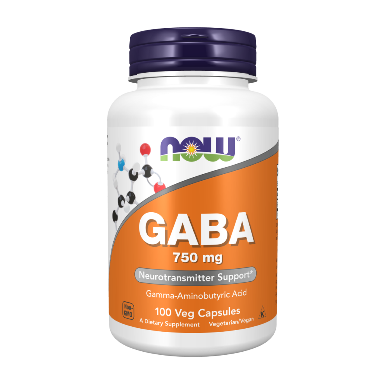 ГАМК Now Foods GABA 750 мг Нау Фудс Габа гамма-аміномасляна кислота 100 капсул